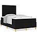Letto con box spring e materasso nero di tessuto matrimoniale piccolo - Foto miniatura 4