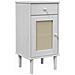 Comodino SENJA Aspetto Rattan Bianco 40x35x80 cm in Legno Pino - Foto miniatura 1