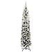 Albero di Natale sottile con 300 LED & Set di palline & Neve imbiancata Verde 240 cm - Foto miniatura 1