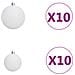 Albero di Natale sottile con 300 LED & Set di palline & Neve imbiancata Verde 240 cm - Foto miniatura 8