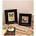 Cornice Portafoto Vintage Argento Nero In Resina - Espositore Retro Per Tavolo E Parete  9 Inch - Foto miniatura 4