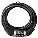 Antifurto Per Bicicletta A Combinazione A Spirale Da 120 Cm, Nero - Foto miniatura 1
