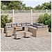 Set Divano da Giardino con cuscino 14 pcs Beige Poly Rattan - Foto miniatura 3