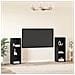 Set mobile TV 2 pcs Rovere nero 107 x 35 x 37 cm - Foto miniatura 4