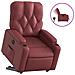 Poltrona Alzapersona Reclinabile Rosso Vino in Similpelle - Foto miniatura 1