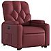 Poltrona Alzapersona Reclinabile Rosso Vino in Similpelle - Foto miniatura 4