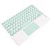 Tastiera Bluetooth Con Tasti Rotondi E Touchpad + Combo Mouse Bluetooth, Compatibile Con Ipad, Android E Altro Green - Foto miniatura 1