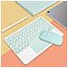 Tastiera Bluetooth Con Tasti Rotondi E Touchpad + Combo Mouse Bluetooth, Compatibile Con Ipad, Android E Altro Green - Foto miniatura 3