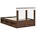 Struttura del letto Rovere Marrone 120 x 190 cm Pino massello - Foto miniatura 9