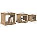 Tavolino da salotto 3 pcs Rovere artigianale Legno multistrato - Foto miniatura 3