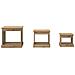 Tavolino da salotto 3 pcs Rovere artigianale Legno multistrato - Foto miniatura 5
