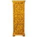 Armadio In Legno Fatto A Mano Giallo 53x40x149h - Foto miniatura 2
