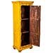 Armadio In Legno Fatto A Mano Giallo 53x40x149h - Foto miniatura 3