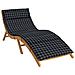 Cuscino per Lounger Sole Nero 178 x 60 x 4 cm Tessuto Oxford - Foto miniatura 1