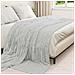 Coperte da Pile 6 pcs Grigio 240 x 220 cm Panno - Foto miniatura 3
