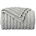 Coperte da Pile 6 pcs Grigio 240 x 220 cm Panno - Foto miniatura 5