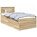Struttura del letto Rovere Sonoma 75 x 190 cm Legno multistrato - Foto miniatura 1