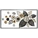 Pannello Decorativo Da Parete Frame Plus A Fiori In Ferro Nero, Oro E Bianco In Cornice 120x59 Cm - Foto miniatura 1