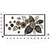 Pannello Decorativo Da Parete Frame Plus A Fiori In Ferro Nero, Oro E Bianco In Cornice 120x59 Cm - Foto miniatura 6