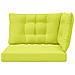 Cuscino per divano da esterno 3 pcs Verde Poliestere - Foto miniatura 6