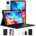 Tab A9 Android 15 Tablet con Tastiera, Tablet 10 Pollici Gemini AI, Con tastiera /stilo /custodia, 1280 * 800 HD IPS, 12GB (3GB+9GB) RAM + 64GB ROM, 6580mAh, WiFi 5, Doppia Speaker, 8MP+5MP, Tablet in Offerta Face ID /OTG - Foto miniatura 1
