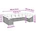 Set di divani con cuscino 10 pcs Nero polyrattan - Foto miniatura 8