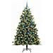 Albero di Natale artificiale pieghevole con coni Verde 210 cm - Foto miniatura 4