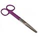 FORBICI RETTE PUNTE ALTERNE - anelli lilla - 14 cm - Foto miniatura 1