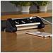 62092 Multipresa Da Scrivania 2 Posti Polivalenti (schuko + 10/16a), Con 2 Usb 2.4a, Con Supporti Per Fissaggio Alla Scrivania, Colore Nero / argento, Cavo 2 M - Spina 16a - Foto miniatura 3
