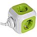 Presa Multipla Con 2 Porte Usb Con Protezione Per Bambini 1,4 M Green Blue Gb118g - Foto miniatura 3
