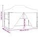 Gazebo Professionale Pieghevole 4 Pareti 3x4m Acciaio Antracite - Foto miniatura 5