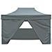 Gazebo Professionale Pieghevole 4 Pareti 3x4m Acciaio Antracite - Foto miniatura 6