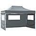Gazebo Professionale Pieghevole 4 Pareti 3x4m Acciaio Antracite - Foto miniatura 10