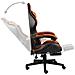 Sedia Da Gaming Con Poggiapiedi Nero E Arancione In Similpelle - Foto miniatura 3