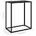 Tavolo Consolle Nero 60x35x75 Cm In Vetro Temperato - Foto miniatura 6