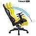 X-one 2.0 Sedia Da Gaming Gamer Chair Poltrona Ufficio Scrivania Braccioli Regolabili Design Ergonomico Supporto Lombare Funzione Di Inclinazione Electric Yellow Normal L - Foto miniatura 4