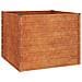 Letto Rialzato da Giardino Ruggine 100x100x77 cm Acciaio Corten - Foto miniatura 2