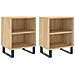 Comodini 2 Pz Rovere Sonoma 40x30x50 Cm In Legno Multistrato - Foto miniatura 1