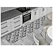 Tappeto Passatoia Cucina Antiscivolo Sottolavello Digitale Dis. Maiolica Grigio 50x90 Grigio - Foto miniatura 1