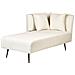 Chaise Longue Versione Destra Riom Tessuto Bianco - Foto miniatura 4