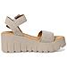 Taupe Suede Casual Open Sandals Sandali Pelle Scarpe Donna Beige Eu 39, 1-28712-42 378 - Foto miniatura 3