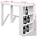 Tavolo Da Bar In Mdf Con Portavini Bianco Lucido - Foto miniatura 5
