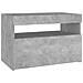 Comodino Con Luci Led Grigio Cemento 60x35x40 Cm - Foto miniatura 7