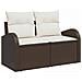 Set Divano da Giardino 5 Pezzi con Cuscini Grigio Polyrattan - Foto miniatura 7