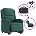 Poltrona Alzapersona Reclinabile Elettrica Verde Scuro Velluto - Foto miniatura 5