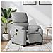 Poltrona Reclinabile Massaggio Elettrica Grigio Chiaro Tessuto - Foto miniatura 2