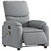Poltrona Reclinabile Massaggio Elettrica Grigio Chiaro Tessuto - Foto miniatura 3