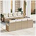 Set Divano da Giardino  9 Pezzi con Cuscini Beige Polyrattan, Divano da Giardino  2 Posti con Cuscini Beige Polyrattan - Foto miniatura 2