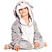 Pigiama Per Bambini Kigurumi Onesie Costume Topo Grigio 105-115 Cm - Foto miniatura 2