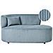 Chaise Longue Versione Sinistra Vanvey Velluto A Coste Blu - Foto miniatura 3